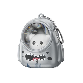 Компактний брелок-ліхтарик Smiling Shark TIP-063 Gray, 1 режим освітлення, живлення від батарейок