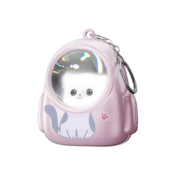 Компактний брелок-ліхтарик Smiling Shark TIP-063 Pink, 1 режим освітлення, на батарейках