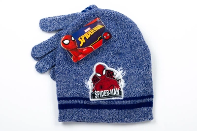 Marvel Spiderman шапка-рукавички набір для хлопчика зимовий синій TH4064 BLUE 52