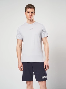 Футболка бавовняна довга чоловіча Puma Essentials Foundation 69291282 M Vibrant Silver (4069161740404)