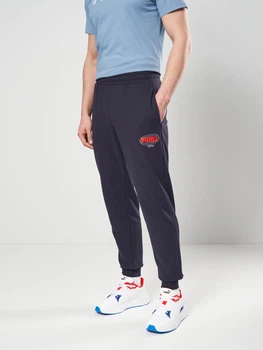 Спортивні штани чоловічі Puma Essentials Graphics 69202516 M New Navy (4069161916960)