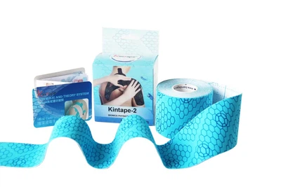 Кінезіотейп з індикатором натягу DL KinTape2 - 5 см х 5 м - Синій
