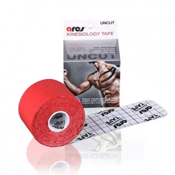 Кінезіо тейп Ares Uncut 5см*5м Червоний