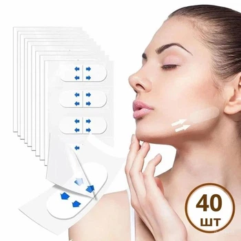Ліфтингові пластирі Lulu для підтяжки і корекції овалу обличчя 40 шт