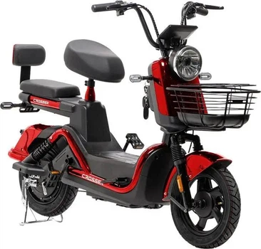 Электроскутер Двухместный Crosser CR2 (800W, 60V, 24Ah, графеновые АБК) Красный