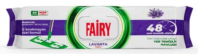 Салфетки влажные для уборки пола Fairy Lavanta с ароматом лаванды, 50 шт