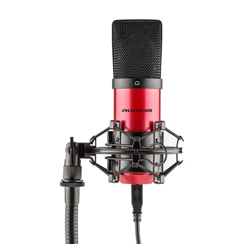 Конденсаторный USB-микрофон Auna MIC-900WH-LED, 16 бит/48 кГц, 32 дБ (10030363)