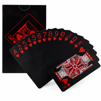 Карты игральные покерные черные пластиковые SP-Sport Poker 3466-1 54 карты Black-Red