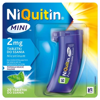 Niquitin Mini Никвитин Мини леденцы 2 мг 20 таблеток — никотинозаместительная терапия, отказ от курения (никотиновые леденцы Niquitin)