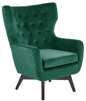 Fotel wypoczynkowy Halmar Marvel Ciemny zielony/Czarny (5905248111936)