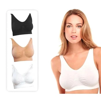 Бюстгальтер Ahh Bra XL упаковка 3 штуки (белый, черный, беж)