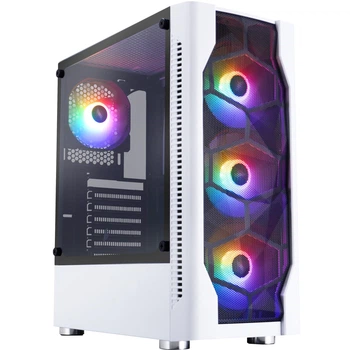 Корпус 1stPlayer D4-WH-4F1-W White без БП
