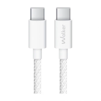 Кабель USB WALKER C860 Type-C to Type-C 65W 2м white