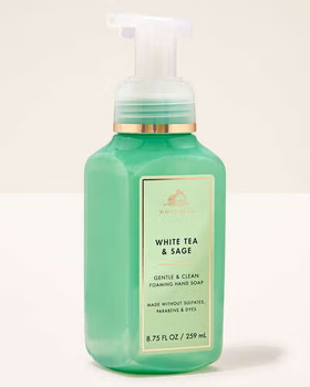 Жидкое мыло-пена для рук Bath & Body Works (667659390588) White Tea & Sage Gentle & Clean Foaming Hand Soap 259 мл