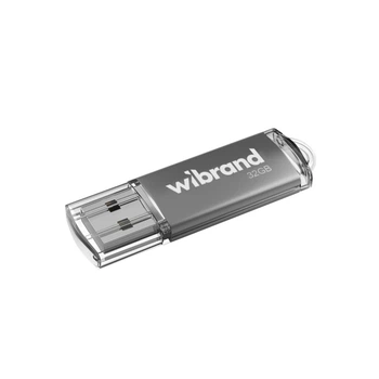 Флешка ЮСБ Wibrand 32 GB Cougar, USB Flash Drive 2.0 пам'ять 32 Гб Silver