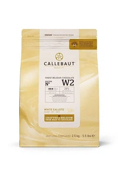 Белый натуральный бельгийский шоколад Callebaut W2, 2,5 кг