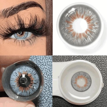 Сірі контактні лінзи ELITE Lens Айс енігмагрей 2 шт