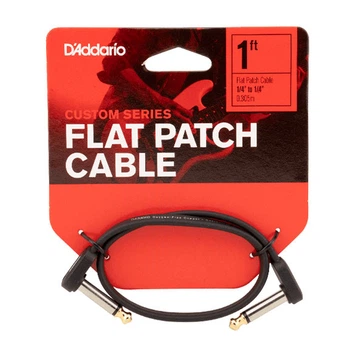 Кабель инструментальный D'ADDARIO PW-FPRR-01 Custom Series Flat Patch Cable (30cm)