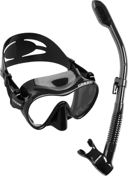 Набор Cressi F1+ Dry (маска F1 + трубка Desert Dry) черный
