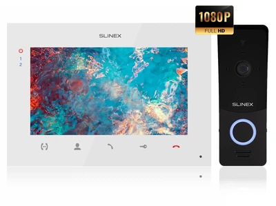 Комплект видеодомофона 7" Slinex ML-20HD (Black) + SQ-07MTHD (White)