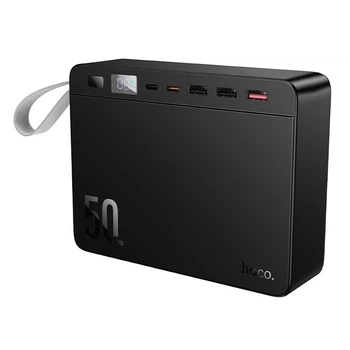 Павербанк HOCO J166 50000 mAh 22.5W 3USB/2Type-C Портативний зовнішній акумулятор Power Bank зі швидкою зарядкою 22.5W+PD20W та ліхтарем Black
