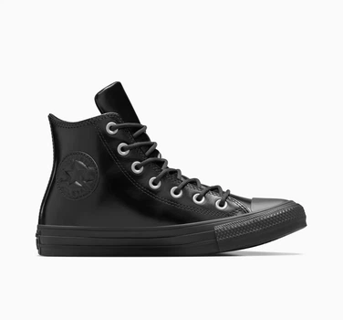 Женские кеды Converse Chuck Taylor All Star Leather 35 Черные (A12477C)