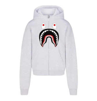 Мужская демисезонная кофта Bape на молнии L серая (ZPHOD38)
