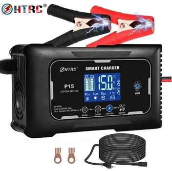 Зарядное устройство HTRC P15 15A 12V/24V для автомобильных АКБ LiFePO4, AGM, GEL | Умная зарядка с функцией Repair