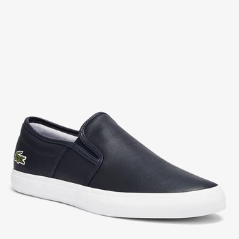Мужские слипоны кожаные Lacoste 637775330 44 Черные (1159854808)