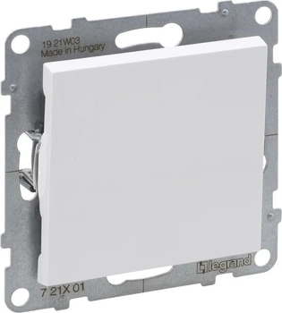 Вимикач 1-клавішний Legrand Suno 10 А Білий 721101 (3414972041690)