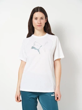 Спортивная футболка женская Puma Evostripe Relaxed Graphic Tee 69189602 L White (4069161973475)