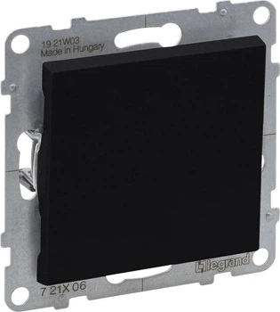 Перемикач 1-клавішний Legrand Suno 10 A Чорний 721406 (3414972050029)
