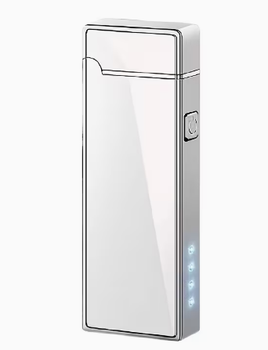 Електронна плазмова USB запальничка вітрозахисна (Безполум'яна) Silver.