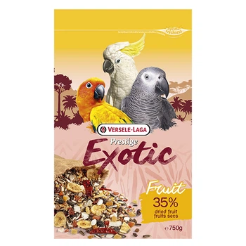 Корм для великих папуг Versele-Laga Prestige Premium Parrots Exotic Fruit Mix зернова суміш з тропічними фруктами 750г (421963)