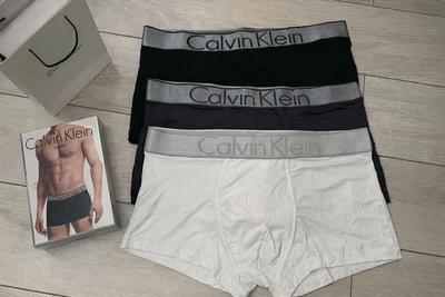 Набор трусов-боксеров Calvin Klein Luxe Модал 3 шт XL серый чёрный белый