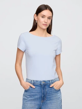 Футболка хлопковая женская GAP 750625844 L Голубая (1159855016)