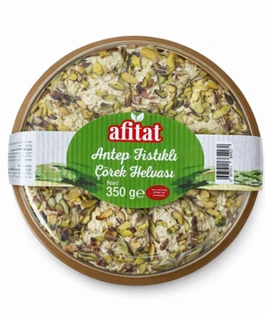 Кунжутна халва з фісташками Afıtat Antep Fıstıklı Çörek Helvası 350 г, турецька тахінна халва