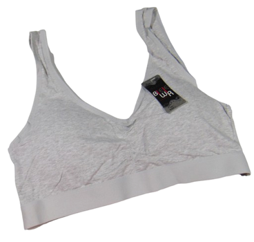 Топ - бюстгальтер хлопок 3XL-4XL серый Biweier 0803