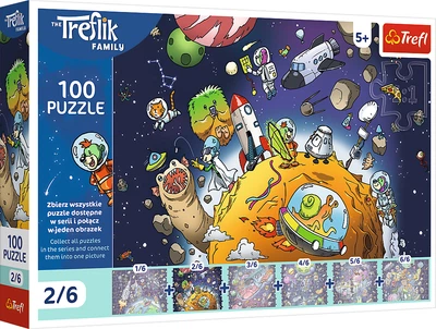 Puzzle Trefl The Treflik Family Treflik w kosmosie 2/6 100 elementów 16542 (5900511165425)