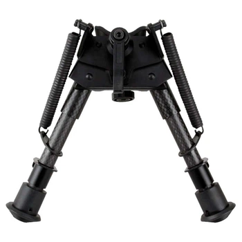 Сошки Vector Optics Carbon Fiber Swivel Bipod на антабку (висота 15.2 - 22.9 см) з перехідником на Weaver/Picatinny
