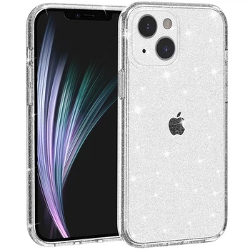 Блестящий силиконовый чехол на Apple iPhone 13 (6.1") (Clear) Epik (191395)