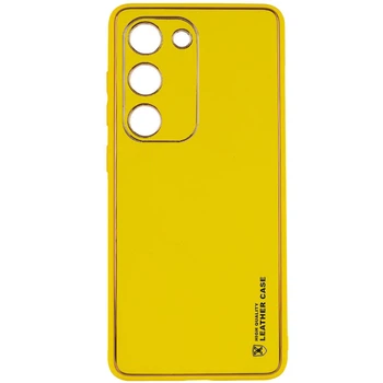 Кожаный чехол Xshield для Samsung Galaxy S24 (Желтый / Yellow) (184663)