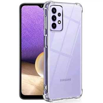 Силиконовый чехол с крытыми бортами для Samsung Galaxy A32 (A325F) 4G (Бесцветный (прозрачный)) Epik (51)