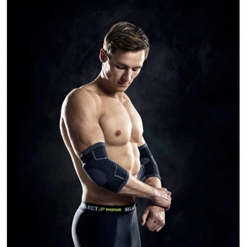 Налокітник SELECT Elastic Elbow support w/pads 2-pack (009) чорний, XS