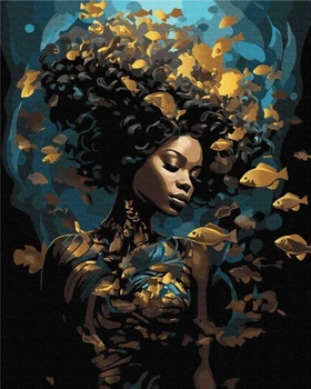 Малювання за номерами Astra Artea на чорному полотні Промінь золота (5901137235752)