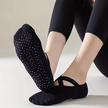 Шкарпетки для йоги та пілатесу 35-39 розмір Black