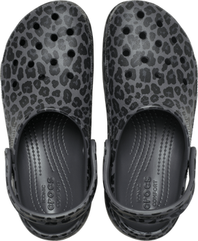 Жіночі крокси Платформа Принт Crocs Classic Platform Animal Clog Black Sand (36-37, чорний)