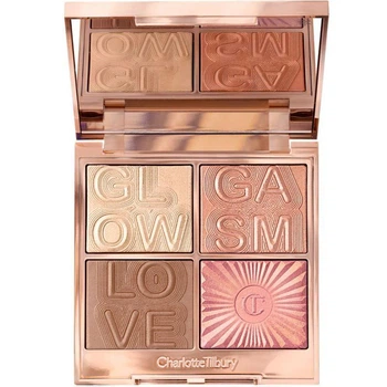 Палетка для макіяжу: хайлайтер + рум'яна + бронзер Charlotte Tilbury Glowgasm Face Palette Lightgasm 15.2 г