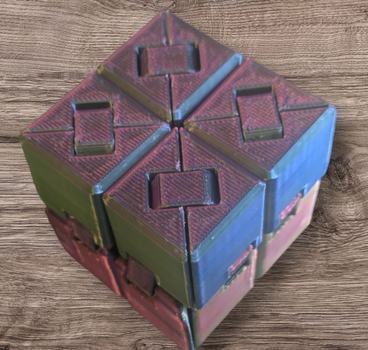 Головоломка Фіджет Crazy Cube Puzzle Фіолетовий 6 См 3Д Друк