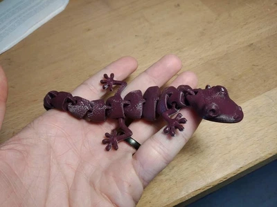 Рухлива Ящірка Articulated Lizard Фіолетовий 10 См 3Д Друк